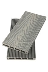 Композитная террасная доска Polymer & Wood Приват 3D Серый