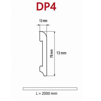 Плінтус дюрокомпозитний Damar DP4 графіт