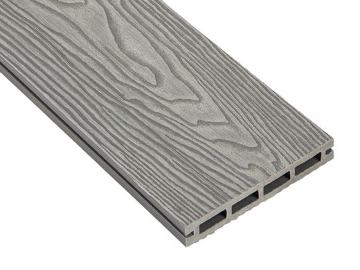 Композитна терасна дошка Polymer & Wood Приват 3D Сірий