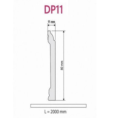 Плінтус дюрокомпозитний Damar DP11 білий