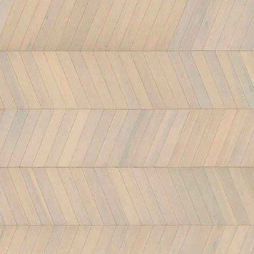 Паркетная доска французская елка Kahrs Chevron Collection Oak Frame Board White 151XADEKWAKW190