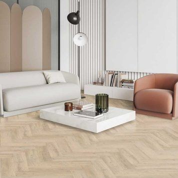 Виниловый пол клеевой Vinilam 2,5 мм Herringbone Дуб Сканди MS1018