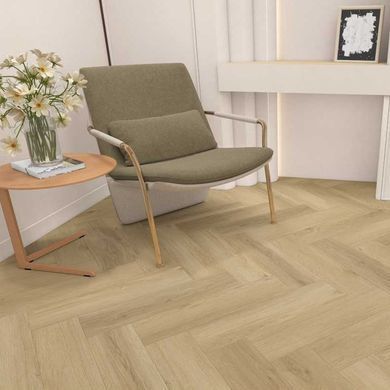 Вінілова підлога клейова Vinilam 2,5 мм Herringbone Дуб Латте WF0527